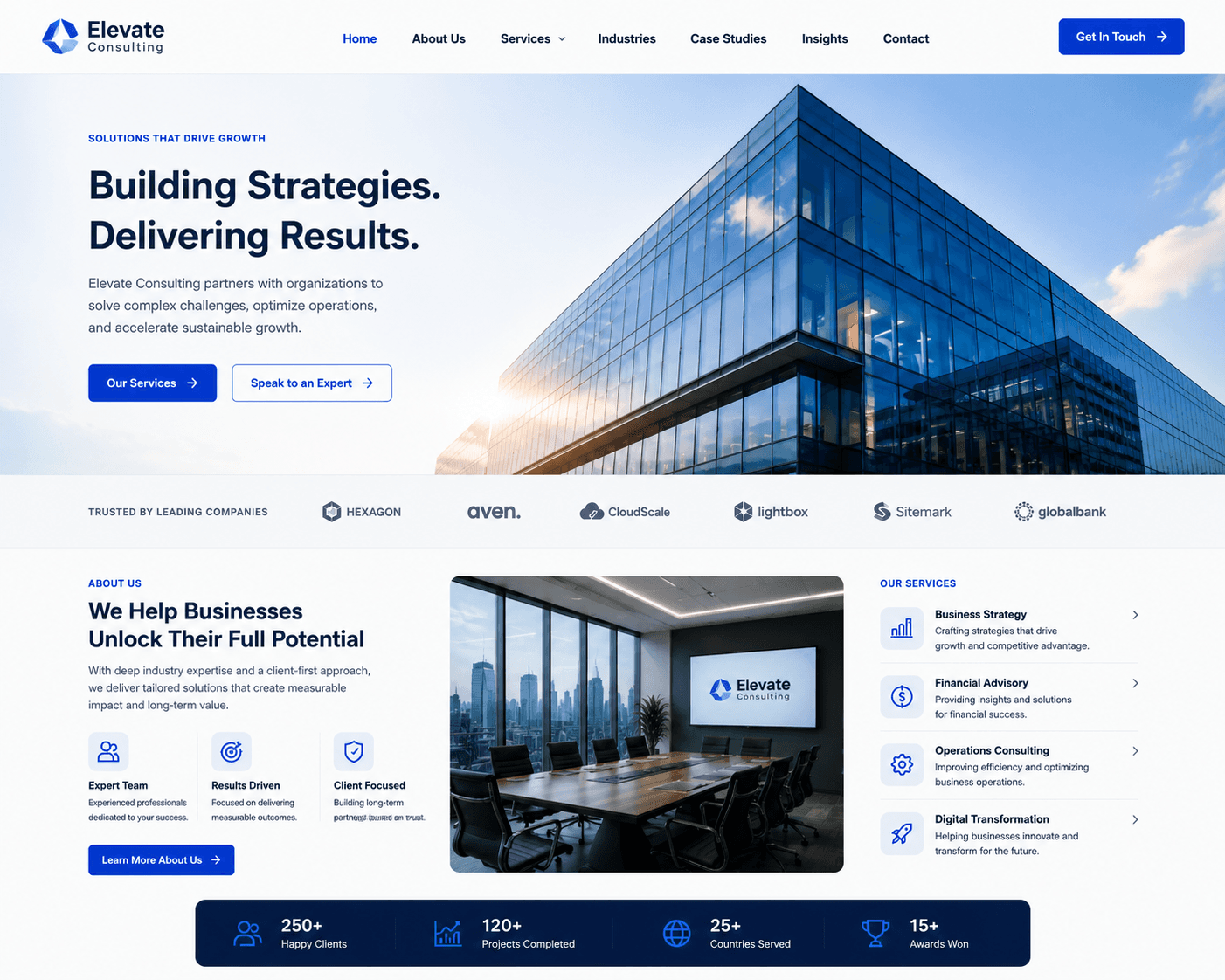 Corporate Business Website - Web Fusion Studio portfolio